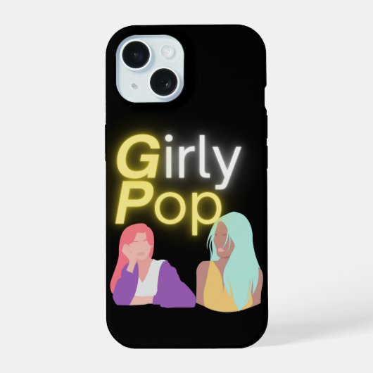 Meisjesachtige poptelefoon iPhone 15 case (Achterkant)