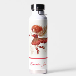 Meisjesachtige Rode Sprookjesachtige Fantasy Kunst Waterfles