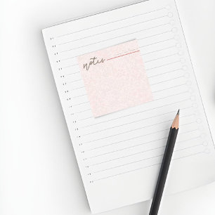 Meisjesachtige Roze Bloemige Notities—Cute Kantoor Post-it® Notes