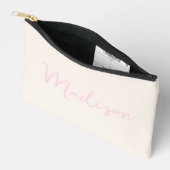 Meisjesachtige Roze en Crème Naam Etui (Open)