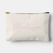 Meisjesachtige Roze en Crème Naam Etui (Voorkant)