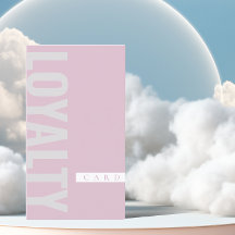 Meisjesachtige roze en grijze loyaliteitskaart