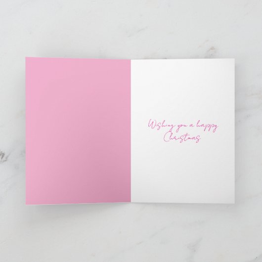 Meisjesachtige Roze Laarzen Benen Kerst Kaart (Binnen)