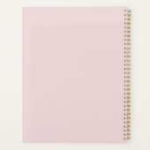 Meisjesachtige Roze Monogram Naam Script 2023 Plan Planner (Achterkant)