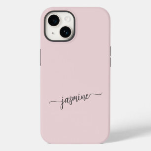 Meisjesachtige Roze Monogram Namens Handtekening S iPhone 14 Hoesje