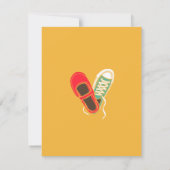 Meisjesachtige schoenen & sneakers geïllustreerde  save the date (Achterkant)