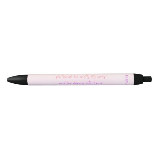 Meisjesachtige script quote gemonogrammeerde pen s (Voorkant)