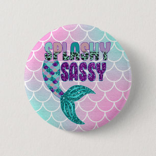 Meisjesachtige Spetterende Sassy Roze Paarse Groen Ronde Button 5,7 Cm