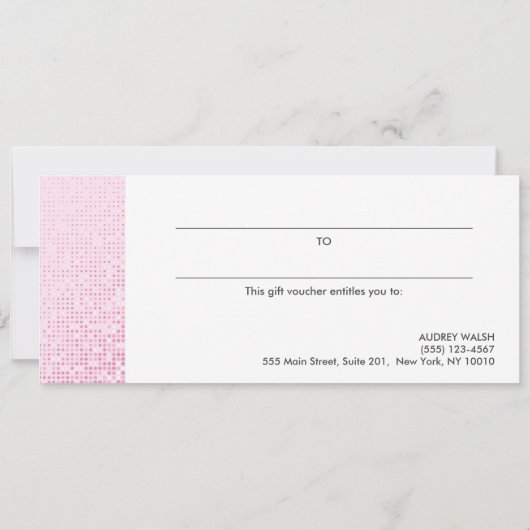 Meisjesachtige stijlvolle roze sequin zwarte cadea kaart (Achterkant)