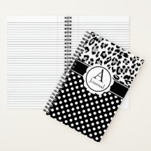 Meisjesachtige stippen en dierenprint monogram jou