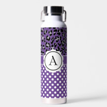 Meisjesachtige stippen en dierenprint monogram