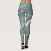 Meisjesachtige trendy groene marmer textuur leggings (Achterkant)