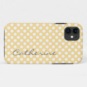 Meisjesachtige, trendy lichte gele stippen op maa Case-Mate iPhone case (Achterkant (horizontaal))