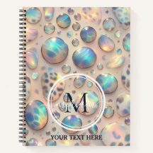 Meisjesachtige trendy opaal luipaardprint monogram