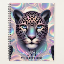 Meisjesachtige trendy opaal luipaardprint monogram