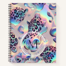 Meisjesachtige trendy opale leopard print monogram