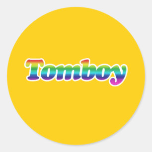 MEISJESACHTIGE TROTS RONDE STICKER