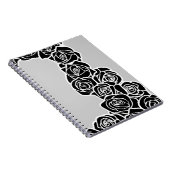 Meisjesachtige vintage zwarte rozen notitieboek (Rechterzijde)