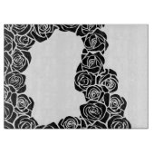 Meisjesachtige vintage zwarte rozen snijplank (Voorkant)