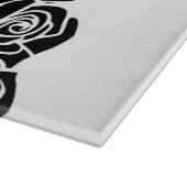 Meisjesachtige vintage zwarte rozen snijplank (Hoek)