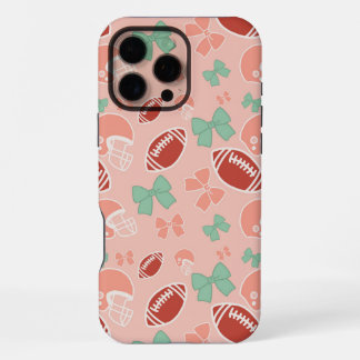 Meisjesachtige Voetbal Boog Patroon Hoesje iPhone 16 Pro Max Hoesje
