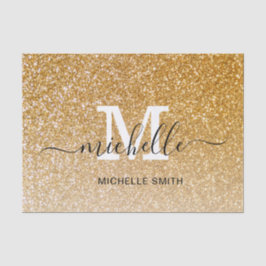 Meisjesachtige Vrouwelijke Chic Monogram Monogram  Tissuepapier