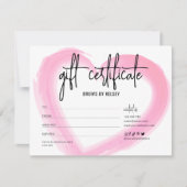 Meisjesachtige waterverf salon spa Valentijnsdag c Kaart (Voorkant)