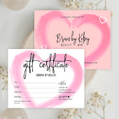 Meisjesachtige waterverf salon spa Valentijnsdag c Kaart