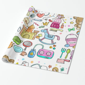 Meisjesartikelen — Verpakkingspapier Cadeaupapier