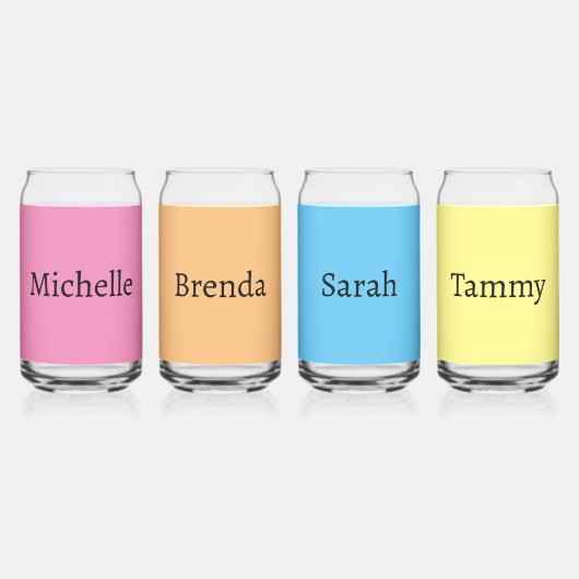 Meisjesavond 1990 blikvorm glas (Links)