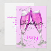 Meisjesavond Champagne roze Kaart (Voorkant / Achterkant)