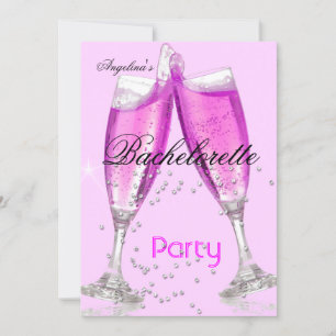 Meisjesavond Champagne roze Kaart