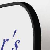 Meisjesavond Retro Modern Blauw Klasse Script Pickleball Paddle (Links Detail)