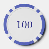 Meisjesavond Retro Modern Blauw Klasse Script Poker Chips (Achterkant)