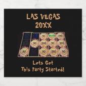 Meisjesavond | Slot Machine Winnaar Las Vegas Bier Etiket (Enkel label)