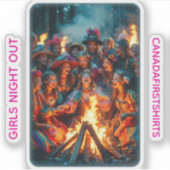 MEISJESAVOND UIT STICKER (Voorkant)