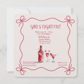 Meisjesavond Valentijnsfeest Kaart (Voorkant)