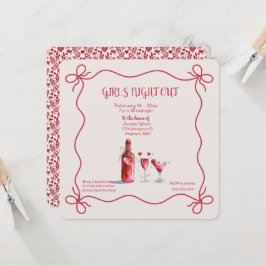 Meisjesavond Valentijnsfeest Kaart
