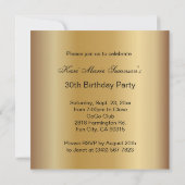 Meisjesavond Verjaardagsfeestje | Metaalgoud Kaart (Achterkant)