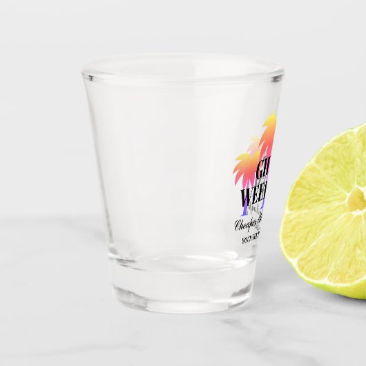 Meisjesavond weekend drankfeest shotglas shot glas (Links)