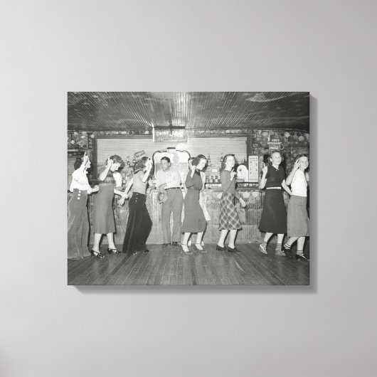 Meisjesavondje uit, 1938 canvas afdruk (Voorkant)