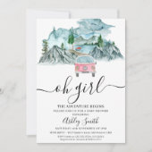 Meisjesavontuur begint met Baby shower Kaart (Voorkant)