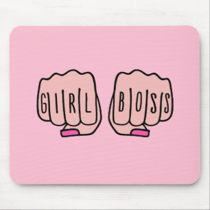 Meisjesbaas vrouw handen muismat
