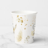 MeisjesBaby shower, natuurlijk goud, abstracte wat Papieren Bekers (Rechts)