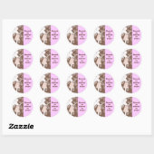 MeisjesBaby shower Ronde Sticker (Vel)