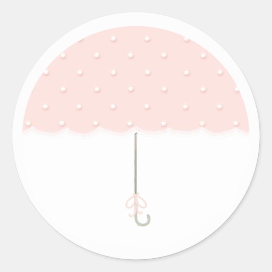 MeisjesBaby shower Ronde Sticker (Voorkant)