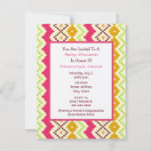 MeisjesBaby shower - Tribale geïnspireerde achterg Kaart (Achterkant)