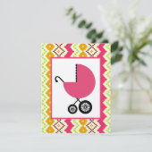 MeisjesBaby shower - Tribale geïnspireerde achterg Kaart (Staand voorkant)