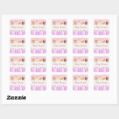 MeisjesBaby shower Vierkante Sticker (Vel)