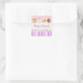 MeisjesBaby shower Vierkante Sticker (Tas)
